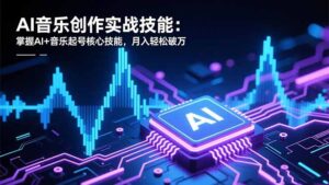 AI音乐创作实战技能：掌握AI+音乐起号核心技能，月入轻松破万-爱找项目网