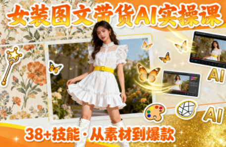 女装图文带货的AI实操课-爱找项目网