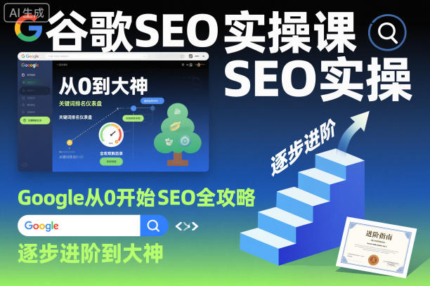谷歌SEO实操课，Google从0开始SEO全攻略，逐步进阶到大神-爱找项目网