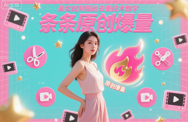 美女视频搬运去重技术教学,条条原创爆量-爱找项目网