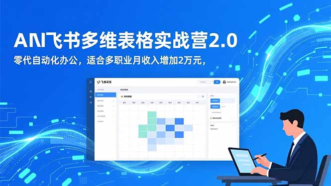 AI+飞书多维表格实战营2.0:零代码自动化办公,适合多职业月收入增加2万元-爱找项目网