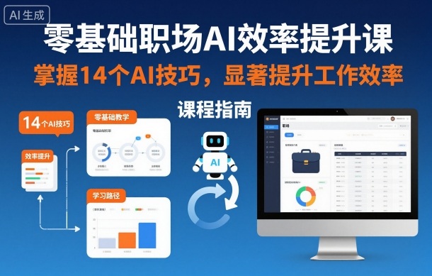 零基础职场AI效率提升课,掌握14个AI技巧,显著提升工作效率-爱找项目网