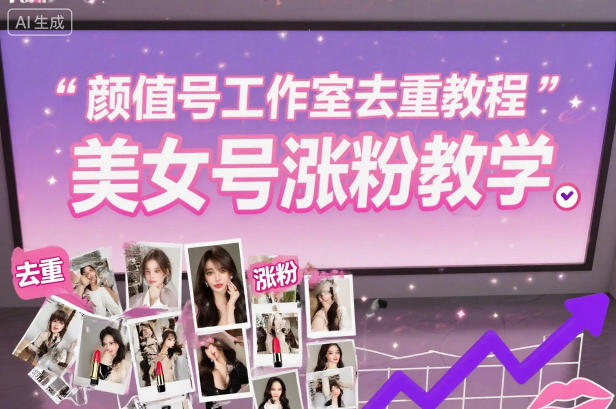 颜值号工作室去重教程，美女号涨粉教学-爱找项目网
