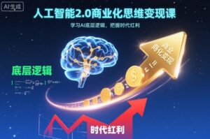 人工智能2.0商业化思维变现课,学习AI底层逻辑,把握时代红利-爱找项目网