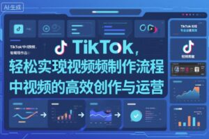 TikTok中视频制做流程，轻松实现Tk中视频的高效创作与运营-爱找项目网