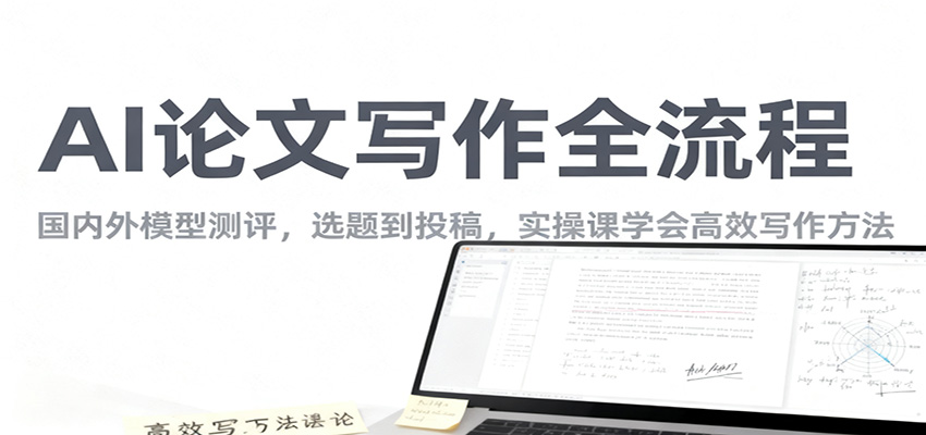 AI论文写作全流程,国内外模型测评,选题到投稿,实操课学高效写作方法-爱找项目网