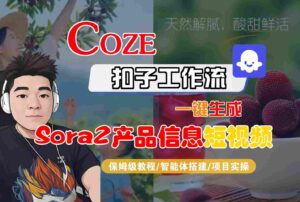 Coze扣子智能体工作流一键生成“SORA2产品信息“短视频,全流程保姆级教学-爱找项目网