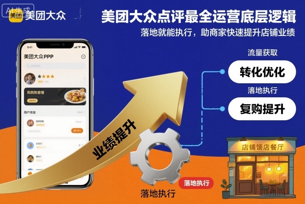 美团大众点评最全运营底层逻辑,落地就能执行,助商家快速提升店铺业绩-爱找项目网