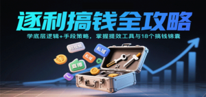 逐利搞钱全攻略：学底层逻辑+手段策略，掌握提效工具与18个搞钱锦囊(更新11月)-爱找项目网