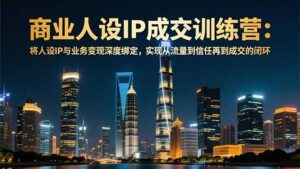 商业人设IP成交训练营-12月：将人设IP与业务变现深度绑定，从流量到信任再到成交闭环-爱找项目网