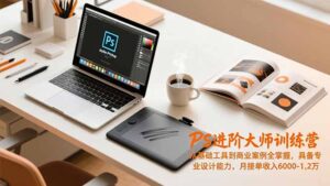 PS进阶大师训练营,从基础工具到商业案例全掌握,具备专业设计能力,月接单收入6000-1.2万-爱找项目网