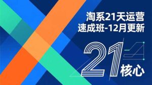 淘系21天运营速成班-12月更新，能够快速复制落地，系统掌握淘系盈利运营的核心技能-爱找项目网