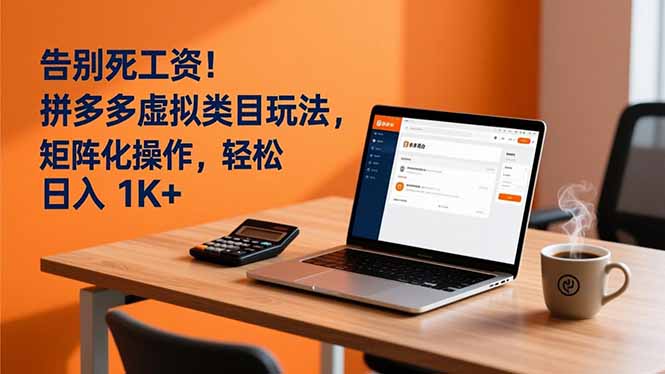 告别死工资!拼多多虚拟类目玩法,矩阵化操作,轻松日入 1K+-爱找项目网