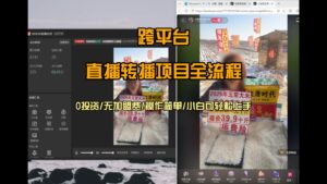 直播转播 每天每台电脑200+ 操作简单每天几分钟 小白两天上手-爱找项目网