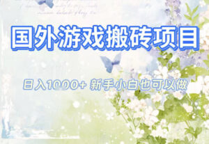 国外游戏全自动搬砖项目，日入10张，新手小白也可做，项目红利期，先搞先吃肉【揭秘】-爱找项目网