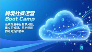 跨境社媒运营Boot Camp：系统规避平台封禁风险，建立可长期、稳定运营的账号矩阵体系-爱找项目网