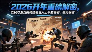 2026开年重磅解密，CSGO游戏搬砖挂机日入上千的秘密，毫无保留-爱找项目网