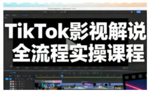 TikTok影视解说全流程实操，手把手教你打造TK爆款解说视频-爱找项目网