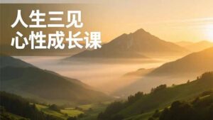 人生三见心性成长课，见天地众生自己，搞透人性安顿身心，活出清晰自我，内在富足无价-爱找项目网