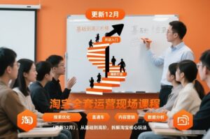 淘宝全套运营现场课程(更新12月)，从基础到高阶，拆解淘宝核心玩法-爱找项目网