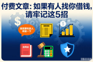 付费文章：如果有人找你借钱，请牢记这5招-爱找项目网