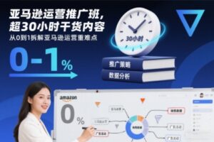 亚马逊运营推广班，超30小时干货内容，从0到1拆解亚马逊运营重难点-爱找项目网