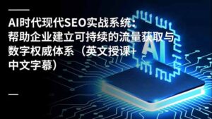 AI时代现代SEO实战系统：帮助企业建立可持续的流量获取与数字权威体系(英文授课+中文字幕-爱找项目网