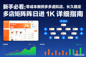 新手必看：零成本做拼多多虚拟店，长久稳定，多店矩阵日进1K详细指南【揭秘】-爱找项目网