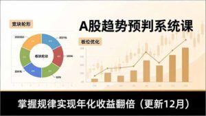 A股趋势预判系统课，多维分析、板块轮动、仓位优化，掌握规律实现年化收益翻倍(更新12月-爱找项目网