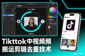 Tiktok中视频纯搬运剪辑去重技术，外来技术，自行测试-爱找项目网