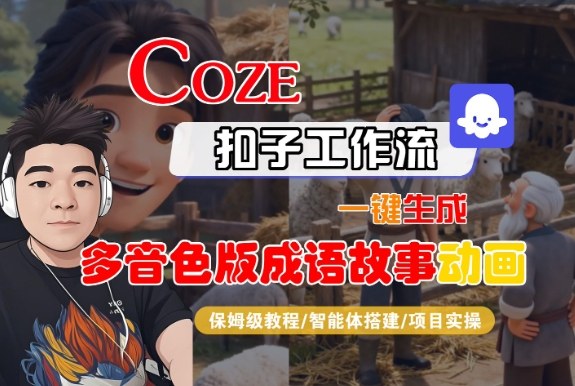 Coze扣子智能体工作流一键生成“多音色版成语故事“动画,全流程保姆级教学-爱找项目网