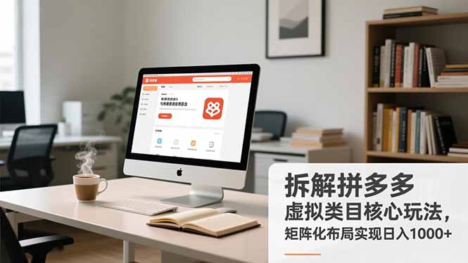拆解拼多多虚拟类目核心玩法，矩阵化布局实现日入1000+-爱找项目网