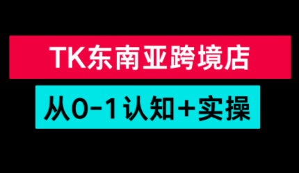 TikTok东南亚跨境从0-1认知实操课-爱找项目网