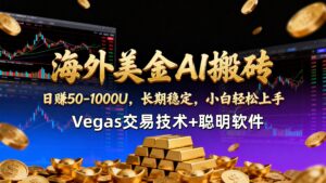 【海外美金AI搬砖】Vegas交易技术+聪明软件，日赚50-1000U，长期稳定，小白轻松上手。-爱找项目网