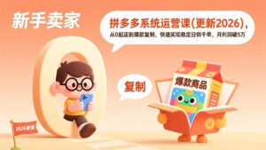 拼多多系统运营课(更新2026-爱找项目网