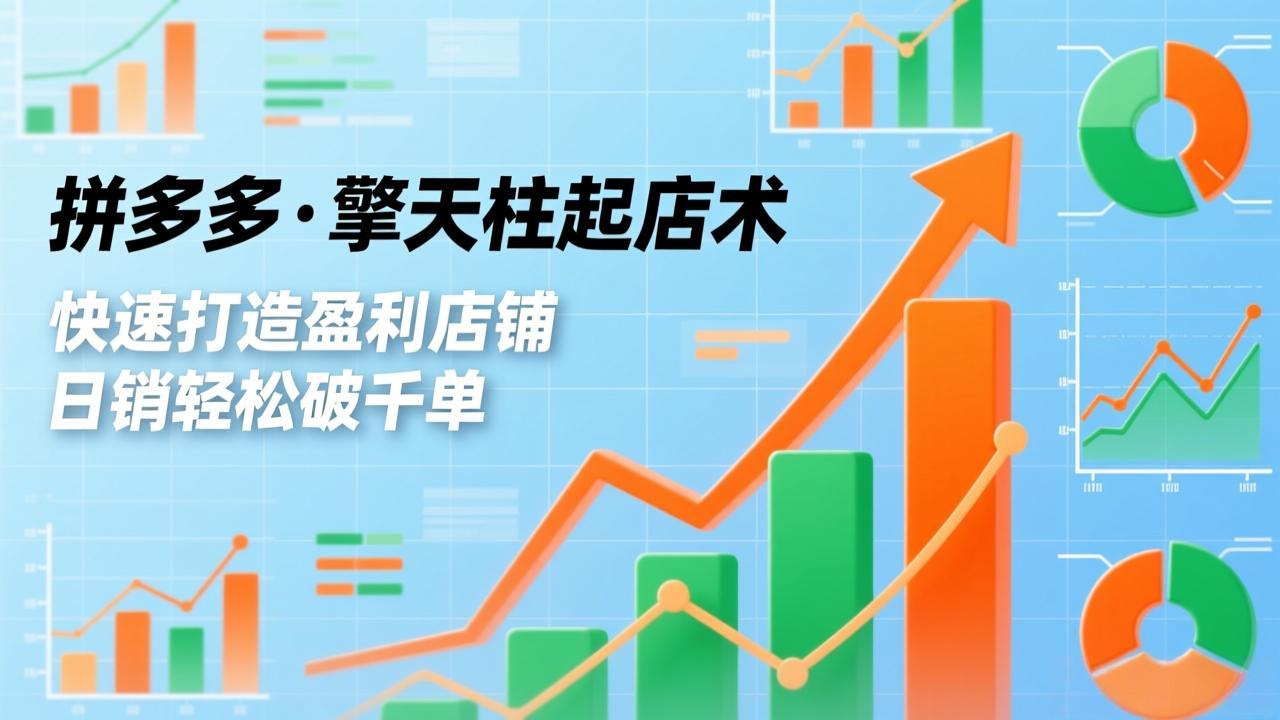 拼多多·擎天柱起店术，爆流布局、利润起飞、不断流，快速打造盈利店铺，日销轻松破千单-爱找项目网