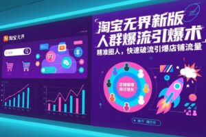 淘宝无界新版人群爆流引爆术，精准圈人，快速破流引爆店铺流量-爱找项目网