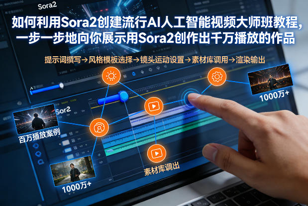 如何利用Sora2创建流行AI人工智能视频大师班，一步一步地向你展示用Sora2创作出千万播放的作品-爱找项目网