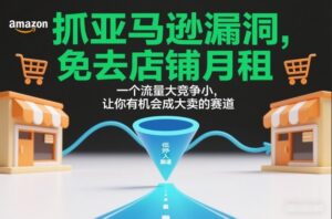 抓亚马逊漏洞，免去店铺月租，一个流量大竞争小，让你有机会成大卖的赛道-爱找项目网