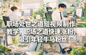 职场处世之道短视频制作教学，职场之道快速涨粉，吸引年轻牛马粉丝-爱找项目网