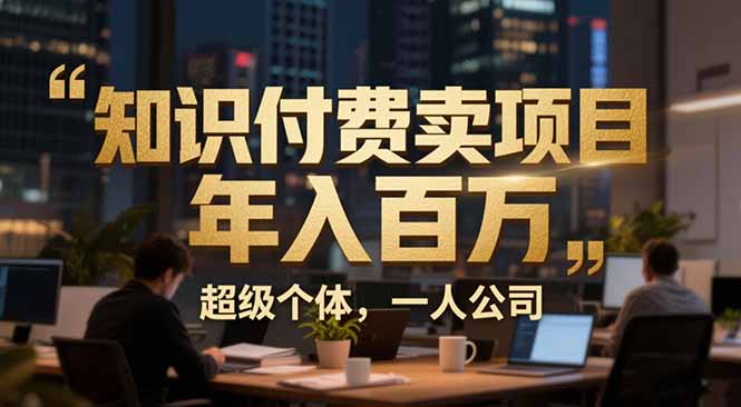从0到年入百万：超级个体实战心得公开，个人IP×精准引流×成交系统全拆解-爱找项目网