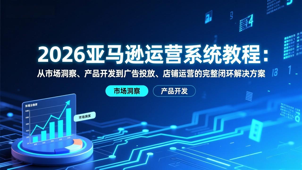 2026亚马逊运营系统教程:从市场洞察、产品开发到广告投放、店铺运营的完整闭环解决方案-爱找项目网