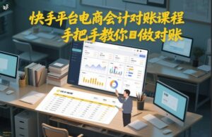 快手平台电商会计对账课程，手把手教你做对账-爱找项目网