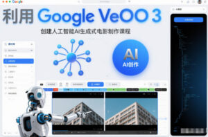 利l用Google Veo 3创建人工智能AI生成式电影制作课程，使用人工智能的力量创建令人惊叹的视频-爱找项目网