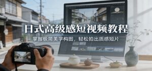 日式高级感短视频教程：掌握极简美学构图，轻松拍出质感短片-爱找项目网