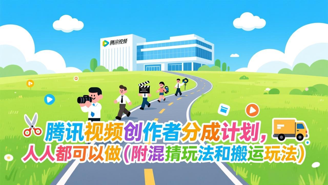 腾讯视频创作者分成计划，人人都可以做(附混剪玩法和搬运玩法-爱找项目网