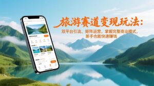 旅游赛道变现玩法：双平台引流、矩阵运营，掌握完整商业模式，新手也能快速赚钱-爱找项目网