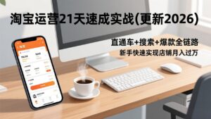 淘宝运营21天速成实战(更新2026-爱找项目网