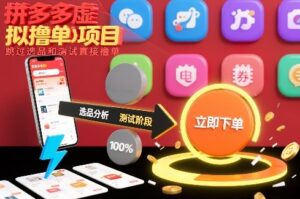 拼多多虚拟撸单项目，跳过选品和测试直接撸单-爱找项目网