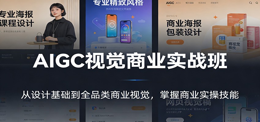 AIGC视觉商业实战班:从设计基础到全品类商业视觉,掌握商业实操技能-爱找项目网